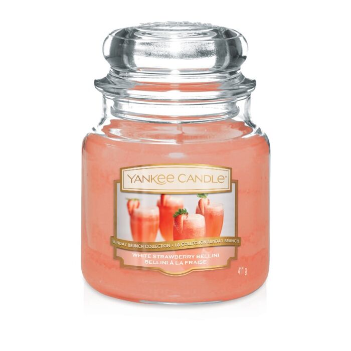Yankee Candle White Strawberry Bellini - Medium Jar-1